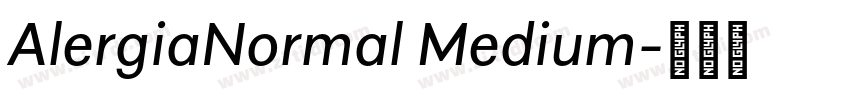 AlergiaNormal Medium字体转换